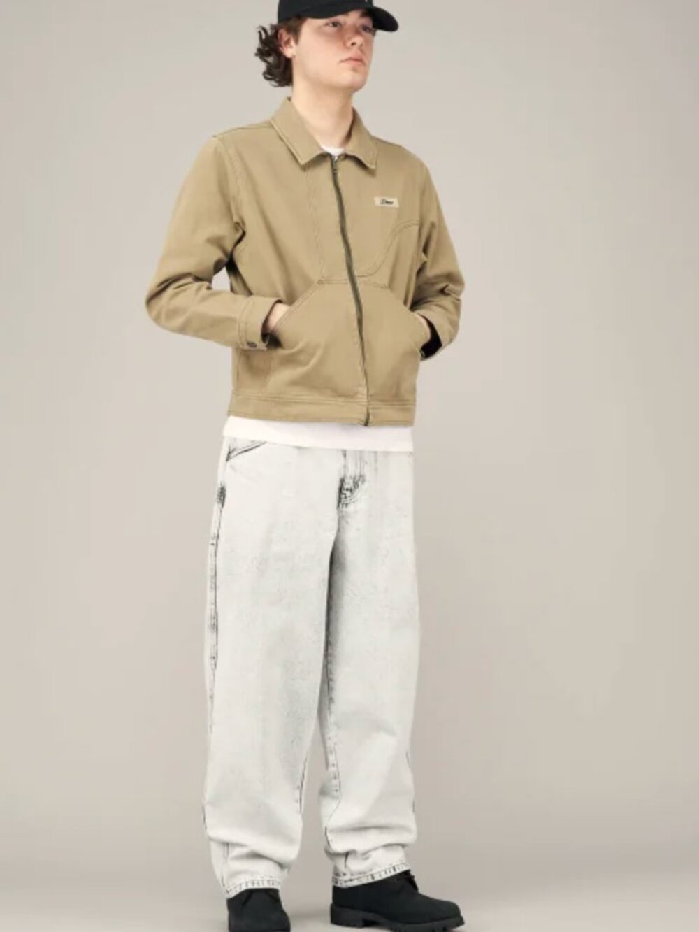 DIME Classic NWOT 100% Cotton Baggy Denim Smoke White Pants Size XL